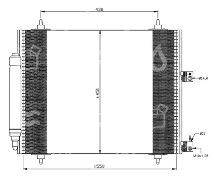 kondenzátor OEM 6455AP / 1489398080 /  CITROËN C8, PEUGEOT, FIAT